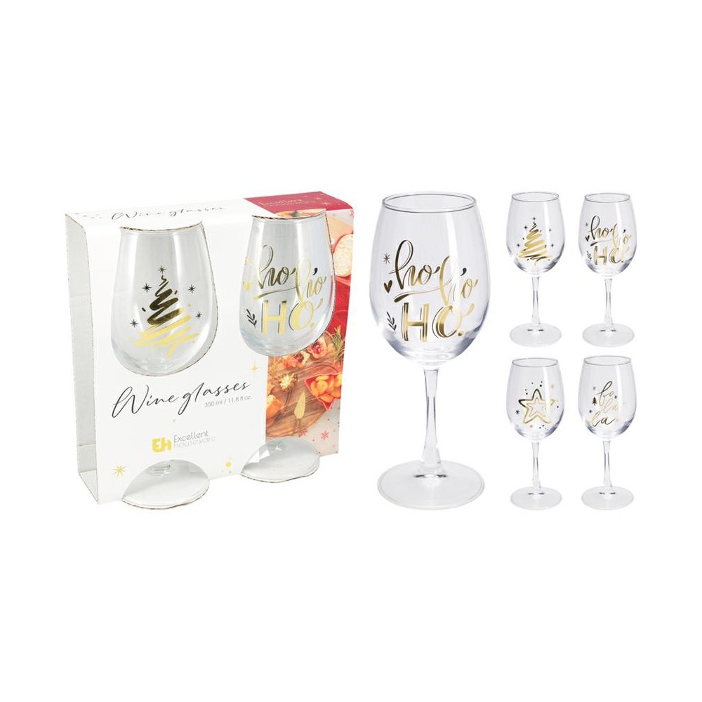 2 CALICI VETRO VINO ROSSO 35CL